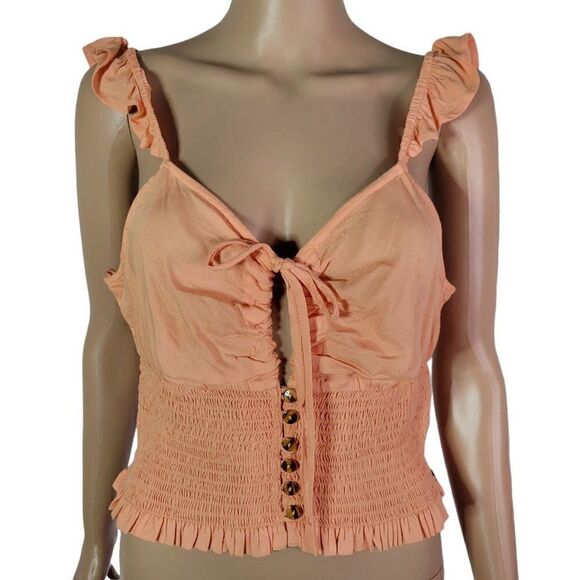 Roxy Light Sky Cropped Top (Size L) - Picture 1 of 7